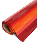 Electric Red Siser EasyWeed Heat Transfer Vinyl Roll 5 Feet showing glossy surface, ideal for custom apparel projects.