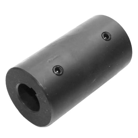 Top Shelf 3 4 Inch Round Shaft Coupler 3 Inch Long Splice Sleeve featuring dual locking set screws, black cold rolled steel.