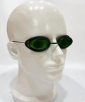 Straight Up Heavy Duty Opt Ipl Laser Safety Goggles For Red Light Therapy And Photon Beauty Machines shown on a mannequin head, green lens.