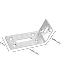 Six Pack Stainless Steel L Shaped Shelf Brackets With Slotted Holes Adjustable Corner Braces Heavy Duty Right Angle Brackets