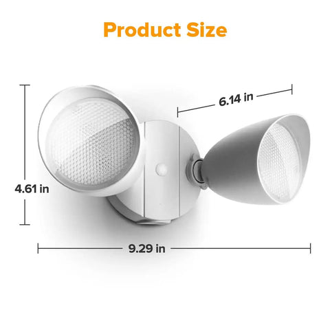 Built Street Tough Dual Led Floodlight Knocking Out Dark Spots With 3500 Lumens And Rock Solid 32 Watt Power Boasting Fully Swivel Double Heads And Heavy Duty Metal Housing For Patio Yard