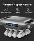 Beast 16 Head Deep Tissue Massager With Heat For Full Body Relief, showing control panel, adjustable speed, and heads.