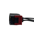 Side view of Three Pin Harness Side Connector Pigtail For Transmission Line Pressure Sensor, Fits 45RFE 545RFE 65RFE 66RFE 68RFE