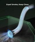 Creality laser engraver enclosure with flexible exhaust hose, 27.5x28.3x15.7in, smoke and dust protection