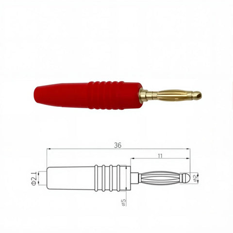 Heavy Duty Brass Banana Plug Connectors For Audio Speaker Wire Rock Solid And Plug And Play Setup Top Shelf Nickel Coating Red Connector