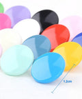 Colorful 1.2cm T5 plastic snap fasteners from the Bulk Snap Button Starter Kit With Pliers, 400 T5 Plastic No Sew Fasteners In 20 Colors.