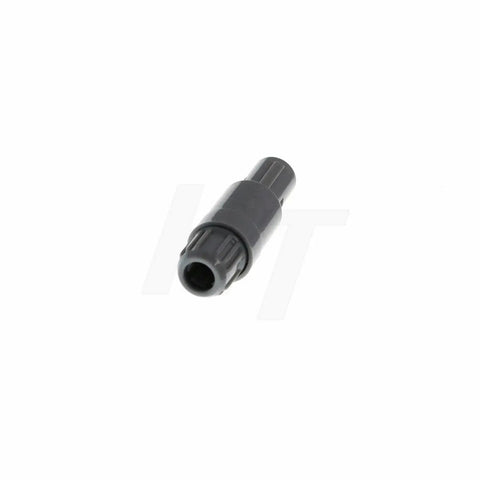 Medical Circular Push Pull Connector 1P 4 Pin Plug Gray 2 Pieces Self Locking EMI Shielding Vibration And Shock Resistant Plastic Front Mount Compatible With Lemo Redel P Series For Medical Electronics And Test Equipment, gray plastic connector