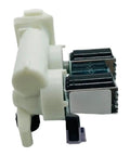 Three Way Water Inlet Valve Solenoid Control For Laundry Machines Built To Last No Fuss Plastic And Metal Construction Fast Precise Flow Switching For Reliable Everyday Appliance Performance, side view