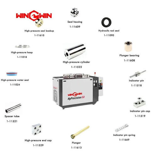 Indicator pin cap (1-11519), metal waterjet spare part for cutting machines