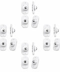 16 Pack Self Adhesive Mini Casters Featuring 360 Degree Swivel Action And Strong Sticky Backing For Glide Ready Drawers Cabinets And Organizers That Roll Like Butter Making Storage Solutions A Breeze And Absolutely No Sweat. Set of white self-adhesive casters with ball design.