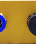 Close-up of Five Pack 1/8 Inch Pneumatic Air Turbine Vibrators in durable aluminum with blue and black connectors