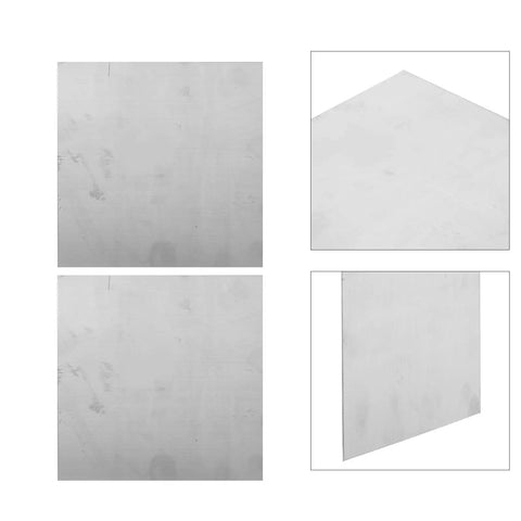 Two Piece Square Stainless Steel Sheet 100x100x2mm Flat Metal Plate Smooth Mill Finish For Industrial Fabrication DIY Projects.
