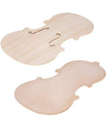 Handcrafted Unfinished Violin Parts Kit With Spruce Front Panel Topboard And Maple Backboard, Solid Wood Fiddle Components