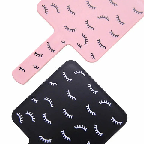 Pink Mini Handheld Lash Mirror For Eyelash Extensions Anti Fog Beauty Mirror Ideal For Lash Application And Inspection Lash Decor And Quick