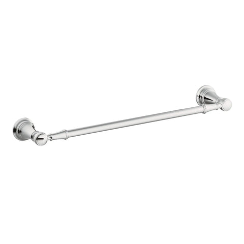 Weymouth 18 Inch Single Towel Bar Chrome Durable Corrosion Resistant Metal Mount Keeps Towels Handy And In Reach On Display