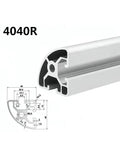 Kick Ass 4040R Aluminum Profile Arc Extrusion For 3D Printer Rigs And Assembly Workbenches With Sleek Anodized Black Finish 320mm profile section with dimensions