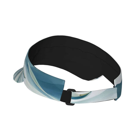Back view of Open Top Sun Visor Hat for Outdoor Sports, showcasing adjustable strap and curved brim design for UV protection.