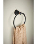 Oil Rubbed Bronze Towel Ring Holder Wall Mounted For Bathroom And Kitchen, 7 Inch Round Ring, Durable Stainless Steel Bath Accessory