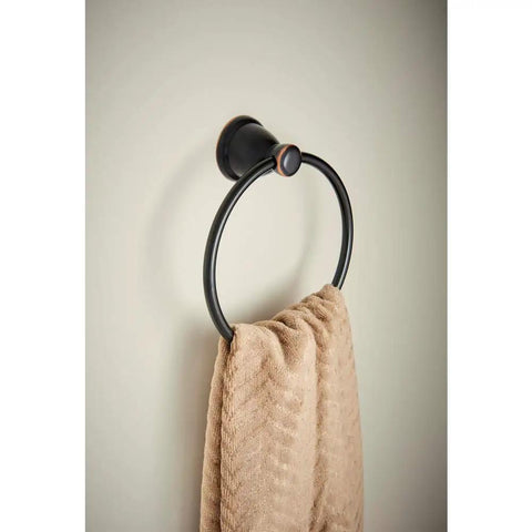 Oil Rubbed Bronze Towel Ring Holder Wall Mounted For Bathroom And Kitchen, 7 Inch Round Ring, Durable Stainless Steel Bath Accessory