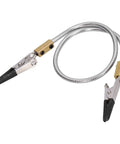 Adjustable Alloy Steel Soldering Clamp with High Temperature Rubber Sleeve for Electronics Repair and DIY PCB Work, 8 inches long.