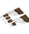 Workhorse 22 Piece Screwdriver Set With Dual Material Ergonomic Handles, Speed Zone Grip, and Non Slip Black Oxide Tips