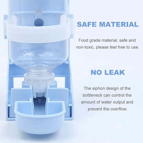 Two Pcs 17oz Silent Water Bottle For Small Animals With Leak Proof Spout Keeps Your Bed Dry Perfect For Rabbits And Guinea Pigs, close-up of the bottle showing drip-free design.