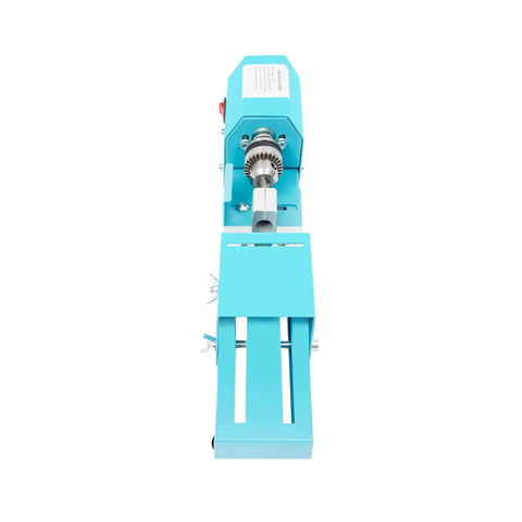 Hot New Mini Lathe Machine 96W Copper Motor wood turning tool with adjustable speed for crafting projects on table.