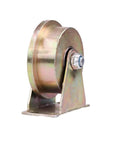 Heavy-duty sliding gate wheels for smooth operation, featuring zinc-plated 45# steel construction, perfect for industrial carts and barn doors.