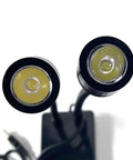 USB Dual Gooseneck Microscope Light For Precision Soldering And PCB Repair Pro Grade Flexible 360 Degree Arms With Dimmable Brightness For Clear Lab Inspections And Accurate Optical Testing. black dual LED gooseneck lamp with USB cable