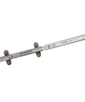 Dishwasher Upper Dishrack Slide Track Left Side Replacement Genuine OEM rail for smooth glide, shown in metal with rollers.