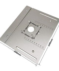 Rock Solid Aluminum Router Table Insert Plate Set Of 3 Dead Accurate Woodworking Flip Board 240mm by 200mm smooth aluminum surface.