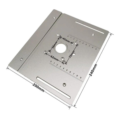Rock Solid Aluminum Router Table Insert Plate Set Of 3 Dead Accurate Woodworking Flip Board 240mm by 200mm smooth aluminum surface.