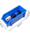 Top Tier Heavy Duty Parts Rack With Garage Storage Bins For Tool Organization And Workshop Supplies Plastic Shop Caddy System measuring 450mm.