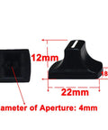 Speed Control Lever Fader Knobs Replacement Push Rod Caps Made From Hard Rubber For DJ Controllers And Mixers dimensions shown