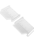 Premium Heavy Duty Adjustable Woodworking Featherboard Keeps Hands Safe On Table Saws And Router Tables Rock Solid Locking Grip For Band Saws, white plastic construction.