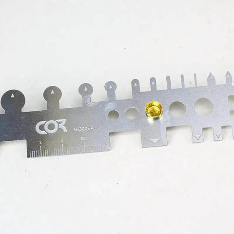 Photo Etched Hobby Etching Kit With Stainless Steel Sheet Bender Tool And Ruler For Model Building, ruler close-up view.