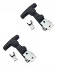 2 Pcs Flexible Rubber Draw Latch With Elastic T Bar Lock And Carbon Steel Bracket for vehicle hood covers and storage totes