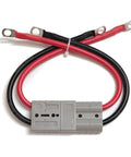Heavy Duty 50A Double Pole Power Connector With 30Cm Flex Silicone Cable And 600V Two Pole Plug for secure electrical connections.