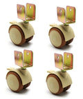 Four Pack Rubber Swivel Caster Wheels For Trolleys And Furniture With Quiet Noiseless Roll Scratch Resistant Surfaces