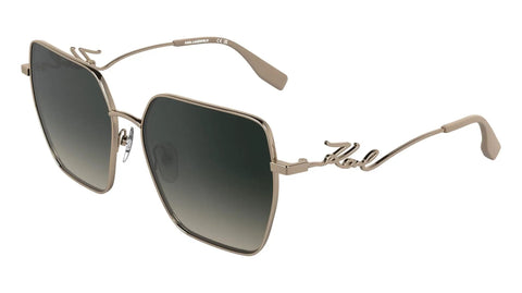 Dope Rose Gold Womens Eyewear Featuring Straight Fire Gradient Brown Tints With Goated 100 Percent Uv Shielding Rx Compatible Frames And Killer Cushion Comfort For Legendary Street Style in angled view