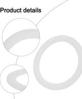 Close-up view of white Silicone Gasket Seal For Coffee And Espresso Moka Pot Stove Top O Ring Replacement with inner diameters 39-73mm.