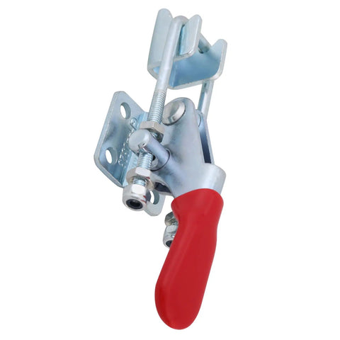 Snag This Awesome 4-Pack Of Heavy Duty Latch Style Metal Toggle Clamps For Serious Welding And Machining With A Rock Solid 360 Pound Holding Power That Keeps Your Projects Safe And Secure Every Single Time, red handle metal latch clamp