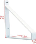 Invisible Shelf Brackets Legit Heavy Duty Floating Wall Mount Supports Rust Proof Metal Corner Braces, 22cm height.