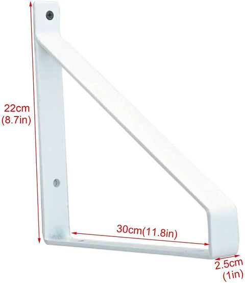 Invisible Shelf Brackets Legit Heavy Duty Floating Wall Mount Supports Rust Proof Metal Corner Braces, 22cm height.