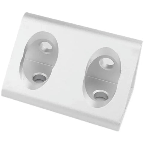 Built Different Right Angle Triangle Block Connector Brackets For 2020 3030 4040 Aluminum Extrusion Profiles close-up showing mounting holes.
