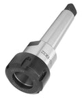 ER32 collet set with MTA3 Morse taper chuck holder for CNC milling lathe, carbon steel tooling, front angle view