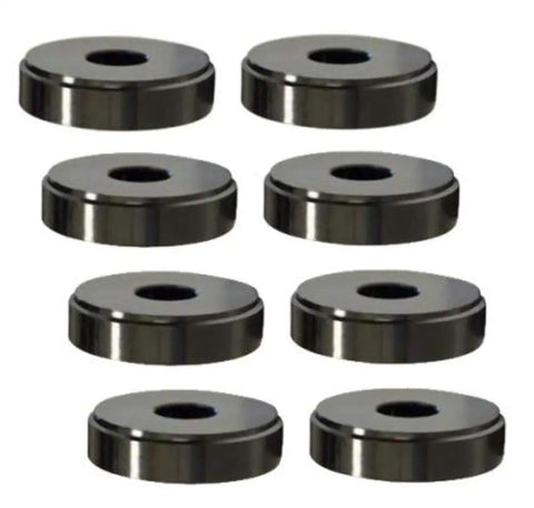 Eight CNC machined billet 6061-T6 bushings from Shifter Base Bushing Kit For Genesis Coupe 2011 2015. Improves shift feel.