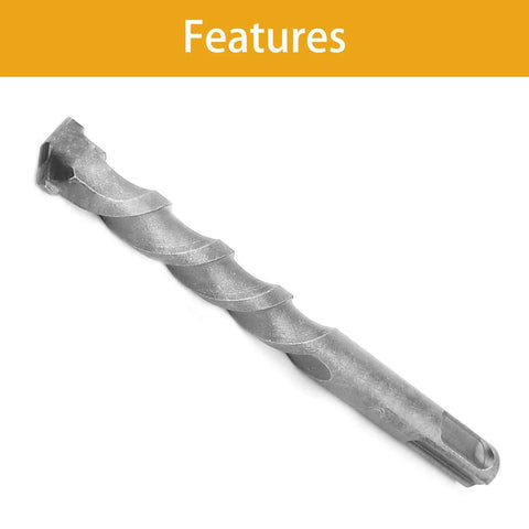12mm masonry drill bit, 150mm length, carbide-tipped with round SDS shank for concrete drilling