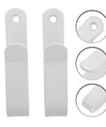 Heavy Duty Snowboard Wall Mount Horizontal Hanger Rack For Skateboards And Longboards, 2 Pack Steel Brackets with white rubber grip detail.