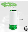22mm chrome steel Heavy Duty Half Inch Drive 22 Mm Lug Nut Impact Socket Featuring A Scratch Proof Protective Sleeve for easy handling.